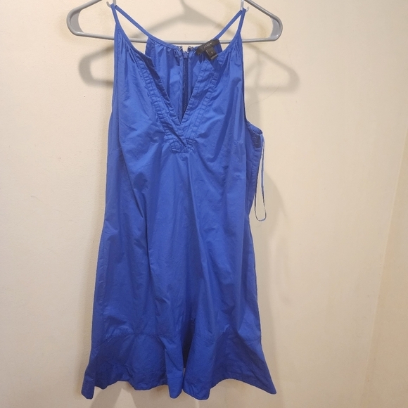 J. CREW blue 100% Cotton mini dress size 2 - Picture 3 of 9